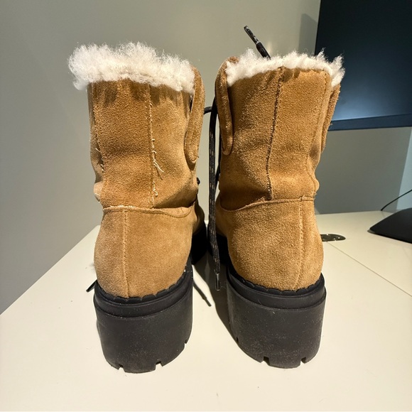 Marc Fisher LTD Lug Sole Brown Suede Boots - Picture 12 of 16